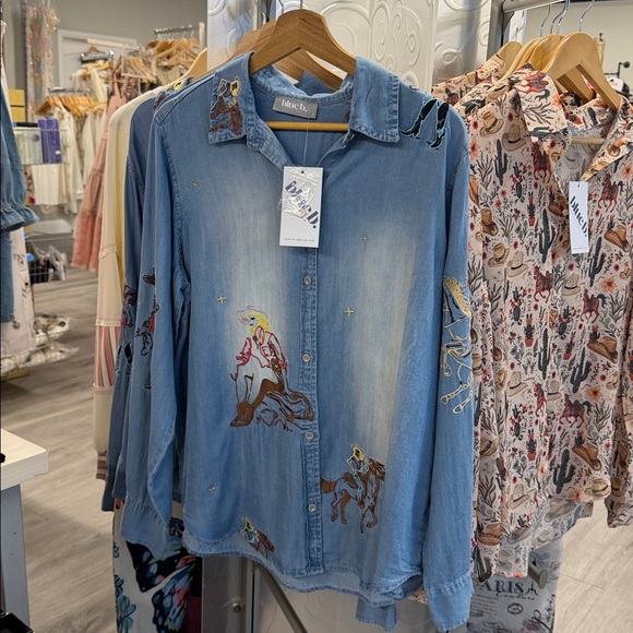 Western Embroidered Button-Up Jacket - Picture 8 of 9